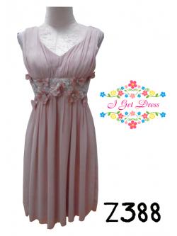 ราตรีสั้นสีชมพูกลีบบัว(ฟรีไซส์)