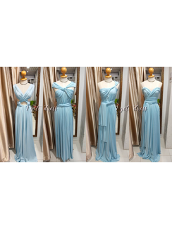 ชุดราตรียาวสีฟ้ารุ่น infinity(ฟรีไซส์)