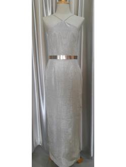 ชุดราตรียาวสีทอง Size : M มือ2