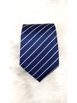 เนคไท สีน้ำเงินลายขาว