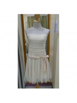 ราตรีสั้นสีครีม(ฟรีไซส์) มือ2