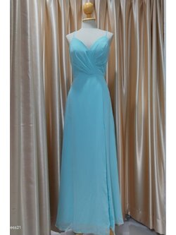 (PRE-LOVED) ชุดราตรียาวสายเดียว สีฟ้า ไซส์ M