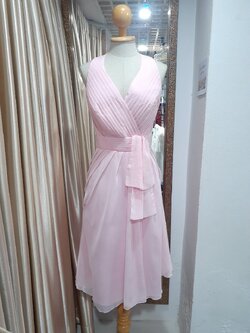 ชุดราตรีสั้นสีชมพู (XL)