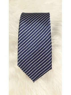 เนคไท สีน้ำเงินลายขาว