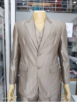 ชุดสูทสีเทาหม่นลายทาง L (AU)