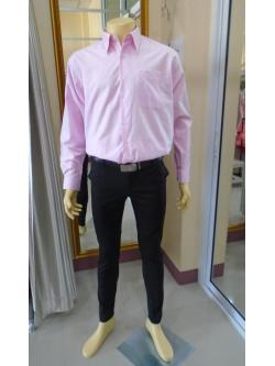 เสื้อเชิ๊ตแขนยาวสีชมพู M