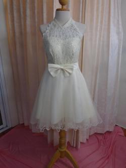 ราตรีสั้นสีครีม(S)