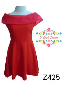 เดรสสั้นสีแดง(S)