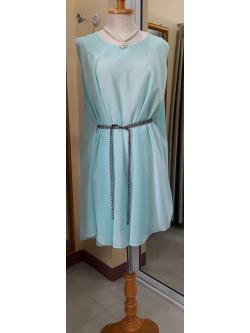 เดรสเพชรสั้นสีเขียวมิ้นท์(ฟรีไซส์)