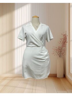 (PRE-LOVED) เดรสสั้นสีขาว 3XL