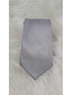 เนคไทสำเร็จรูปสีเทาผ้าเงา1