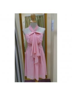 ชุดราตรีเกาะอกโอรสชมพู (อก38 เอว34 สะโพก ฟรีไซส์ )