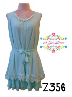 ราตรีสั้นสีเขียวมิ้น(2XL)