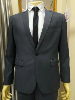 เสื้อสูทพรีเมียมผู้ชายสีเทาเข้ม (2XL)P61043