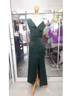 ยาวเขียวสายเดี่ยวและสายระบาย (M)