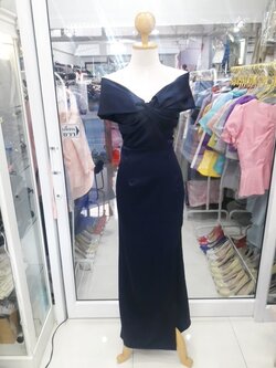 (PRE-LOVED) ยาวกรมปาดไหล่อกทวิต (S)