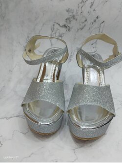 รองเท้ากลิตเตอร์เงิน 38