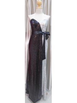 (PRE-LOVED) ราตรียาวดำ-เงินเกาะอก(M)