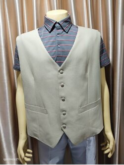 เสื้อกั๊กสีครีม 4XL