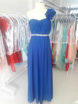 ชูดราตียาวน้ำเงินไหล่เดียว(ฟรีไซส์)