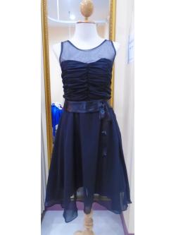 ราตรีสั้นแขนกุดเอวโบว์(ฟรีไซส์) มือ2