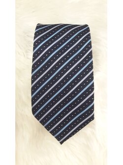 เนคไท สีกรมลายเทาฟ้า