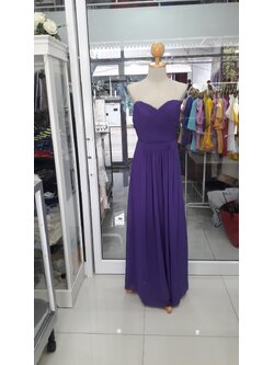 ยาวม่วงเกาะอกผ้าชีฟอง (XL)