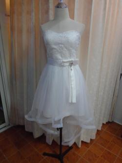 ราตรีสั้นเกาะอกขาวหน้าสั้นหลังยาว(ฟรีไซส์)