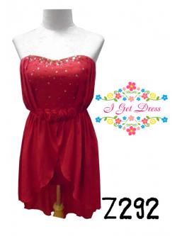 ราตรีสั้นเกาะอกสีแดง(ฟรีไซส์)