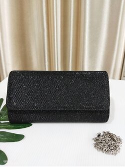 กระเป๋าคลัทซ์กลิตเตอร์+โซ่