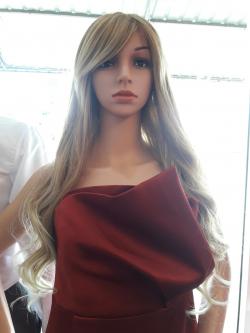 วิกผมยาวผู้หญิงสีทอง