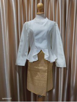 ผ้าถุงสั้นสีทอง