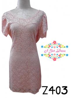 ราตรีสั้นลูกไม้สีชมพูโอโรส(44)