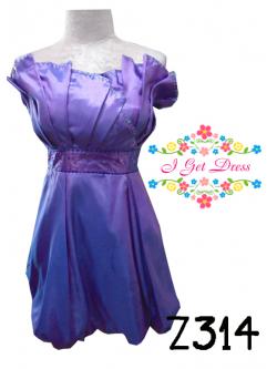 ราตรีสั้นเกาะอกสีม่วง(ฟรีไซส์)