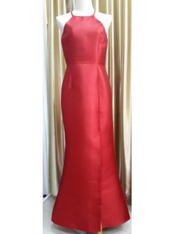 (PRE-LOVED) ชุดราตรียาวสีเเดง(M)