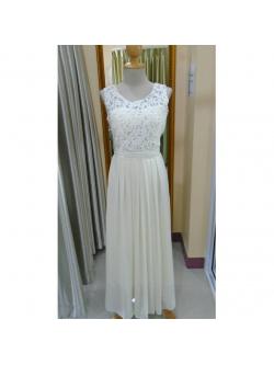 ชุดราตรียาวขาว(ฟรีไซส์)