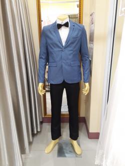 เสื้อสูทผู้ชายสีฟ้ายีนส์ (XL)