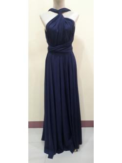 ชุดราตรียาวสีกรมท่า รุ่น infinity(ฟรีไซส์)