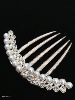 ปิ่น5ฟันสีทองประดับเพชร