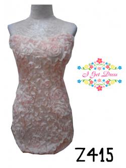 ราตรีสั้นเกาะอกสีชมพูโอโรส(ฟรีไซส์)