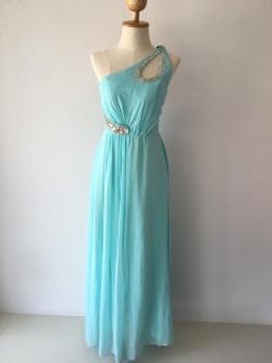 ราตรียาวสีฟ้ามิ้น(ฟรีไซส์)