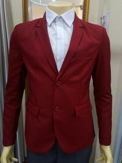 เสื้อสูทผู้ชายสีน้ำเเดง (Size : L)