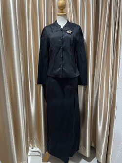 ชุดไทยจิตรลดา ผ้ายืด ( XL ) สีดำ