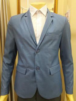 เสื้อสูทผู้ชายสีฟ้าเทา (Size : L)