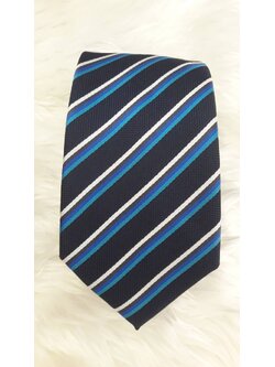 เนคไท สีน้ำเงินลายขาว
