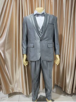 สูทเซตเทา+กางเกง+กั๊ก XL