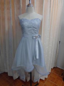 ราตรีสั้นเกาะอกเทาหน้าสั้นหลังยาว(ฟรีไซส์)