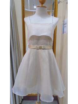 ราตรีสั้นสายเดี่ยวผ้าเเก้วสีทอง(ฟรีไซส์)