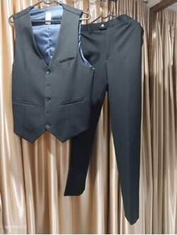 เซทเสื้อกั๊ก+กางเกง สีดำ 58