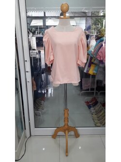 เสื้อแขนสั้นตุีกตาคอเหลี่ยมสีโอรส (2XL)